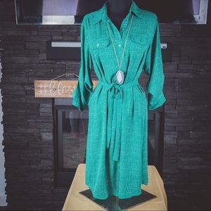Cabo Green Shirt Dress